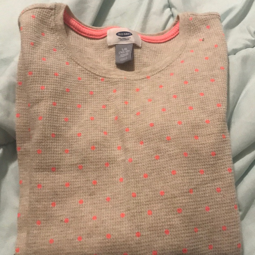 Old navy coral tan thermal shirt